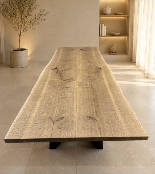 TABLE MIROIR CHENE