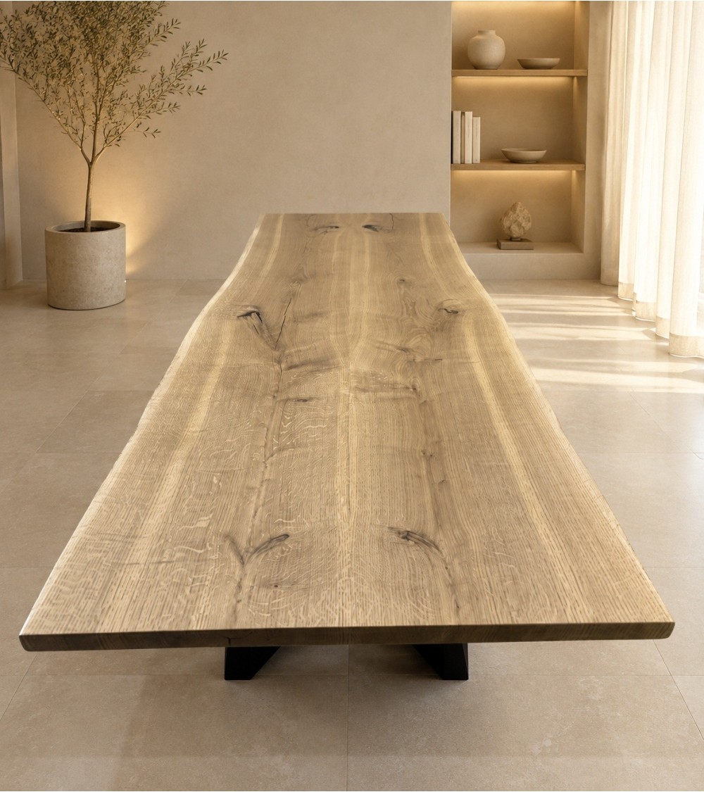 TABLE MIROIR CHENE